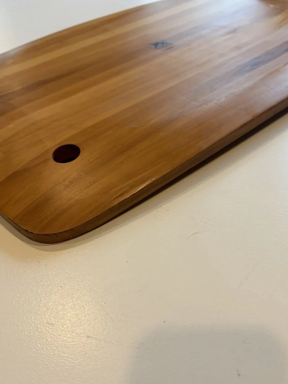 Vintage R Nissen Denmark Teak Cutting Board 22”x13” Mid Century Charcuterie